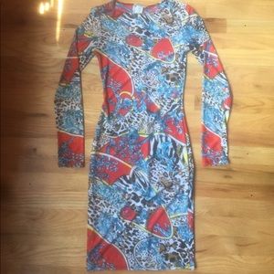 Boutique body con waist contouring dress